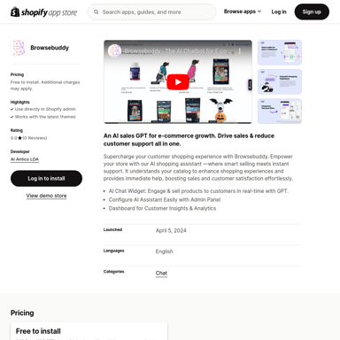 Browsebuddy - AI Sales Chat for Shopify