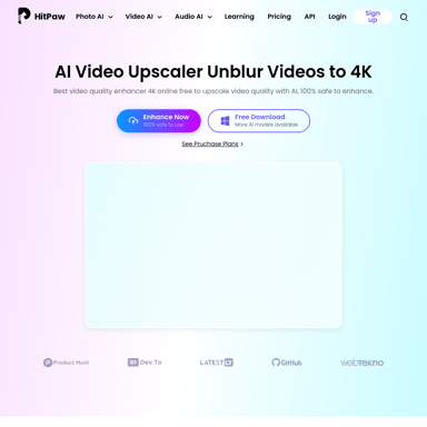 HitPaw AI 비디오 품질 향상기 4K 온라인 무료 및 안전