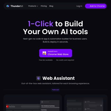 Thunderbit | Copiloto Web AI Personalizado