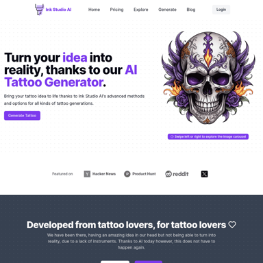 Ink Studio AI - El Mejor Generador de Tatuajes con IA