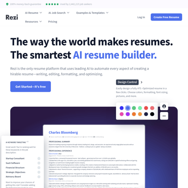 Rezi : Créateur de CV AI Gratuit