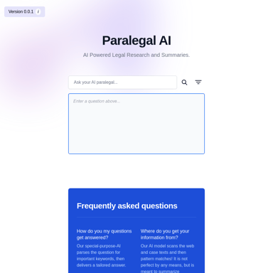 AI-Powered Paralegal for Legal Research and Summaries