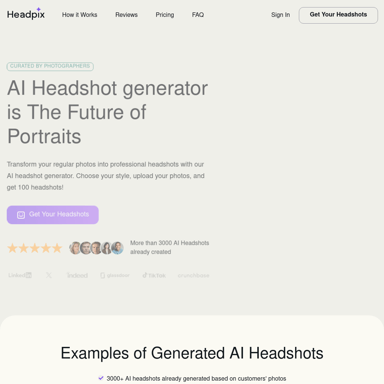 AI Headshot Generator - Professionele Foto's door Headpix