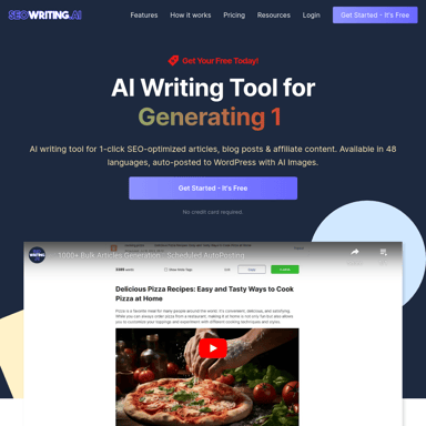 Herramienta de escritura SEO AI para artículos optimizados