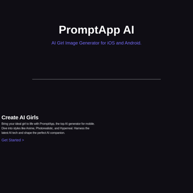 PromptApp：移动端AI女生生成器