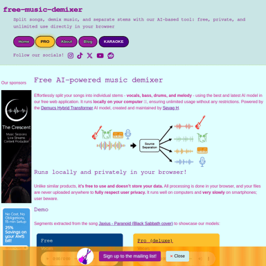 AI Music Demixer for Effortless Song Stem Extraction