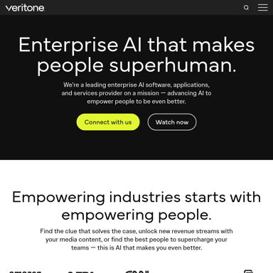 Veritone - IA d'entreprise pour l'optimisation des performances