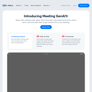 Otter.ai - AI Meeting Note Taker & Real-time AI Transcription