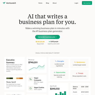 Venturekit | AI Generated Business Plans