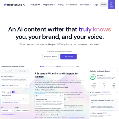 Hypotenuse AI: AI Writing Assistant & Text Generator