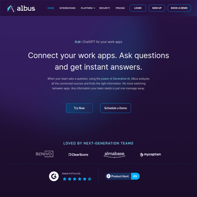 Albus - AI Slack Search & Web Assistant