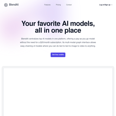 BlendAI: Centralized AI Models with Pay-As-You-Go Pricing