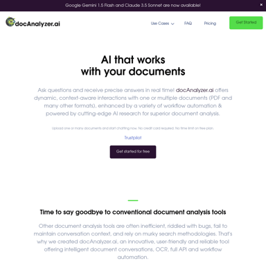 docAnalyzer.ai | AI-powered document analysis tool