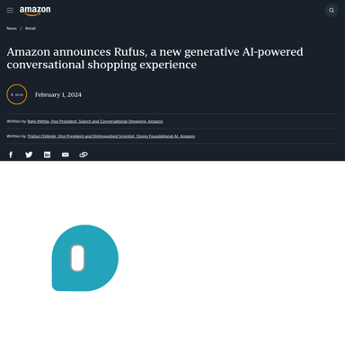 Amazon Rufus: AI-basierte Einkaufserfahrung