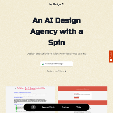 TopDesign AI: Instant AI-Powered Design for Businesses