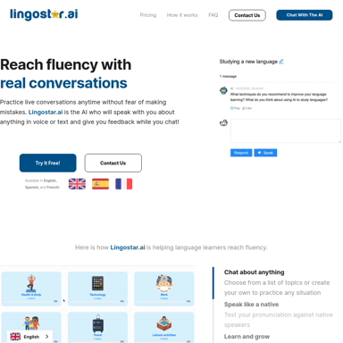Lingostar | Real Conversations with Artificial Intelligence