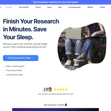 Sourcely | Find Academic Sources with AI