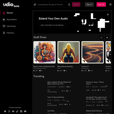 Udio | Генератор музыки на основе ИИ