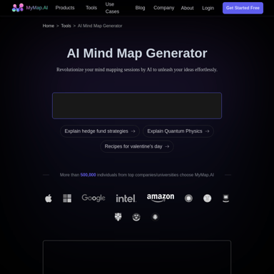 Kostenloser Mindmap-Generator | KI erstellt jede Idee in 3 Sekunden