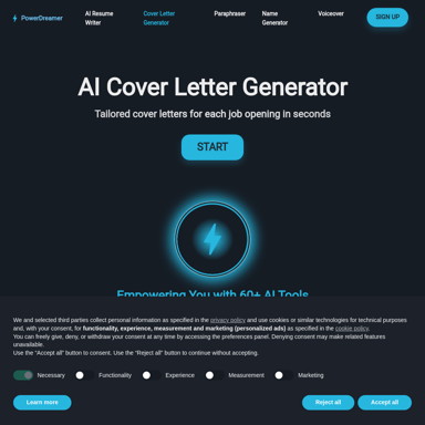 AI-Powered Cover Letter Generator: Craft Tailored, Professional Letters Instantly