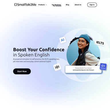 SmallTalk2Me – AI-powered simulator to improve spoken English