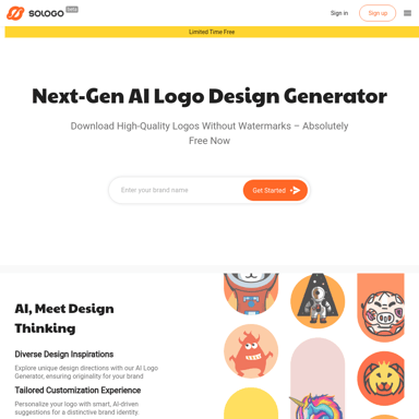 Kostenloser Logo Maker mit KI - Sologo AI