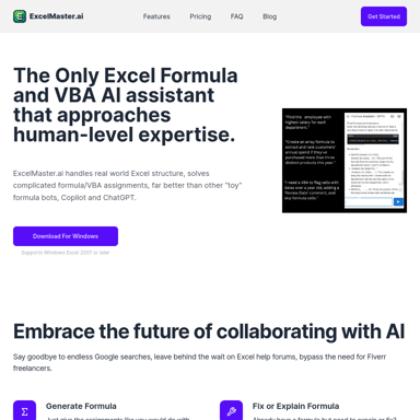 ExcelMaster.ai - AI Excel Assistant