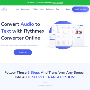 Rythmex Converter do przekształcania audio na tekst