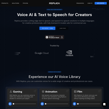 Voice KI und Text-to-Speech | Replica Studios