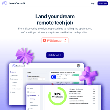 NextCommit - Trouvez des emplois tech à distance