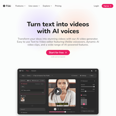 Fliki: AI Video Generator - Turn Ideas into Videos