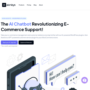 Aionisys – Inteligentny chatbot dla e-commerce na WordPressie