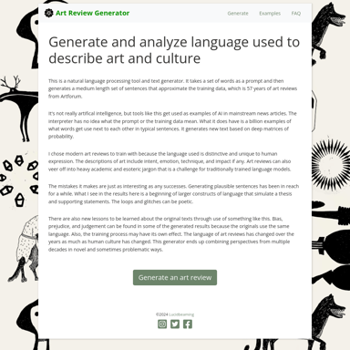 Art Review Generator: AI-Powered Tool for Crafting Unique Art Critiques