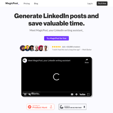 MagicPost: LinkedIn Post Generator met AI