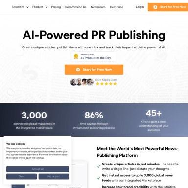 AI-платформа для PR | Pressmaster.ai - Начните бесплатный 7-дневный пробный период