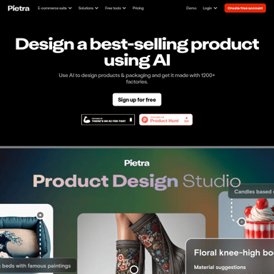 Pietra Product Design Studio - Design with AI