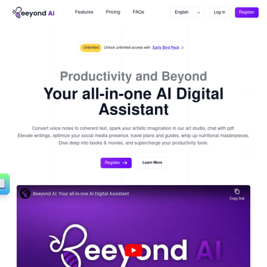 Beeyond AI - Your All-In-One AI Digital Assistant