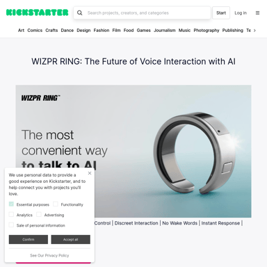 WIZPR RING: Interacción de Voz Futurista con IA