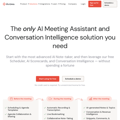 Avoma - AI Meeting Assistant with Conversation Intelligence