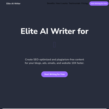 Elite-AI-Writer: Идеальный инструмент для создания контента