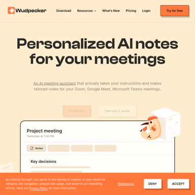 Wudpecker - Your AI Meeting Assistant