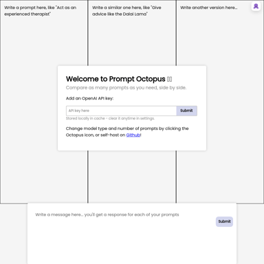 Prompt Octopus | Инструмент для сравнения подсказок