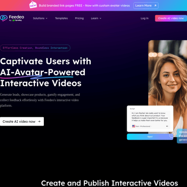 Feedeo - AI Interactieve Video Generator