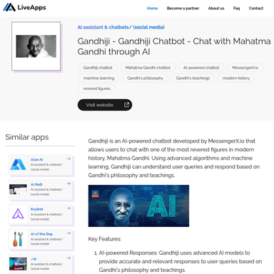 マハトマ・ガンジーとチャットできるAI