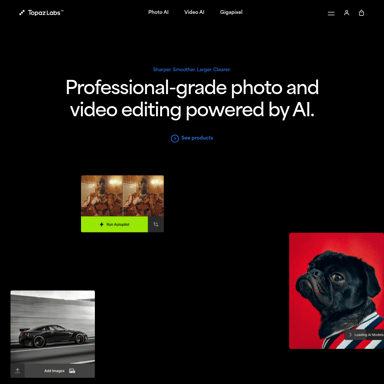 Topaz Labs | Edición profesional de fotos y videos potenciada por IA