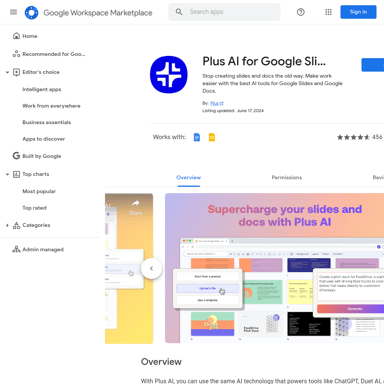 Plus AI para Google Slides™ y Docs™