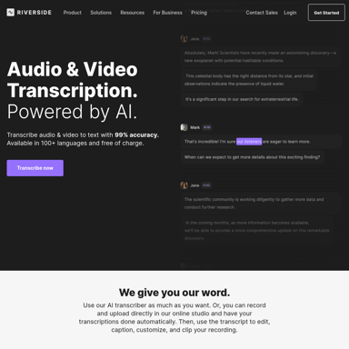 Transcripciones Gratuitas de Audio y Video con 99% de Precisión | Impulsado por IA