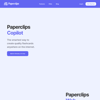 Paperclips - AI Generated Flashcards Anywhere