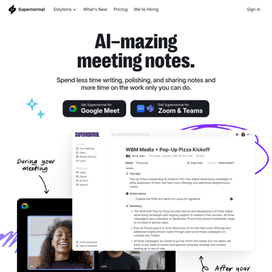 Supernormal - AI That Writes Your Meeting Notes