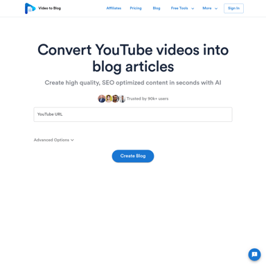 Convert YouTube videos into blog articles with AI